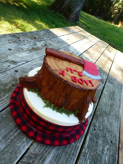 Lumberjack Baby Shower - Cake by Chris Jones