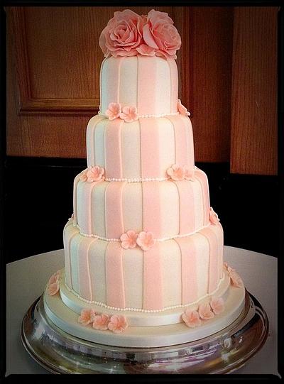 Stripe Wedding Cake - Cake by Jaclyn Campbell