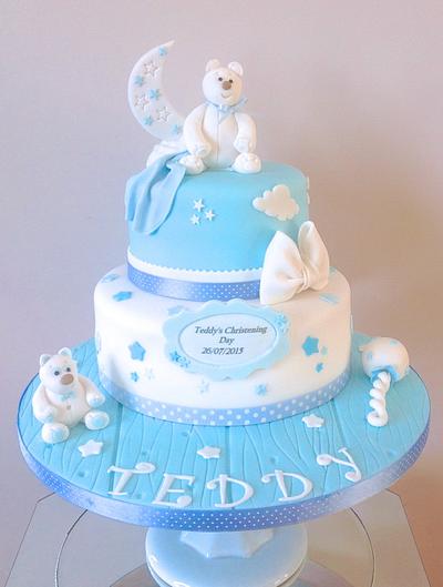 Teddy's Christening cake - Cake by Alison's Bespoke Cakes
