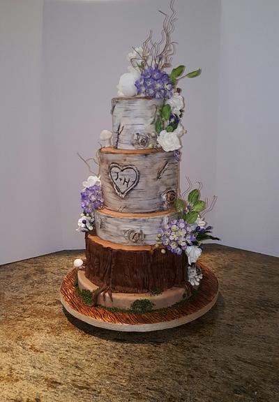 Woodland rustic wedding cake - Cake by The Sugar Bowl by Teresa 