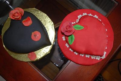 Dueling Hearts - Cake by Mary