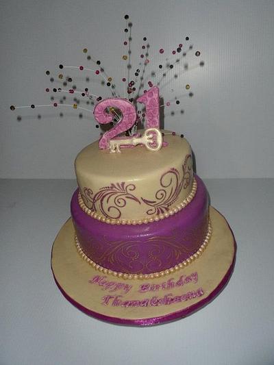 21st Birthday Cake - Cake by Saranya Thineshkanth