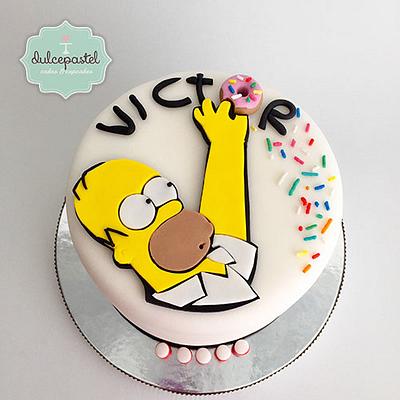 Torta Homero Simpson - Cake by Dulcepastel.com