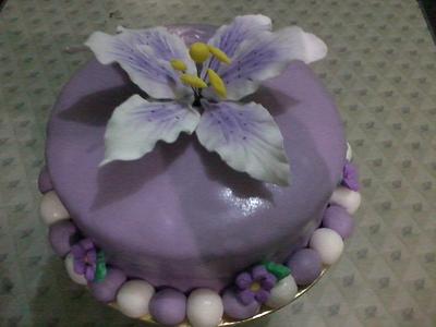 My 1st Fondant Cake ^_^ - Cake by maria vilma a. coronado