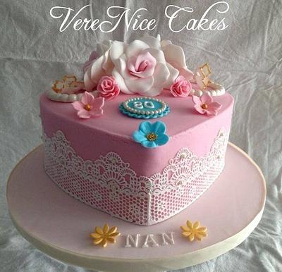 Pink Vintage Cake #Pink #Vintage #Cake - Cake by VereNiceCakes