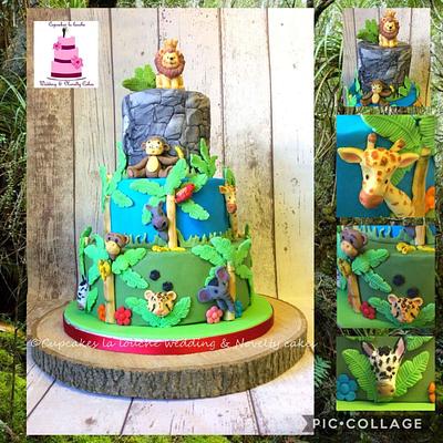 Jungle theme cake - Cake by Cupcakes la louche wedding & novelty cakes