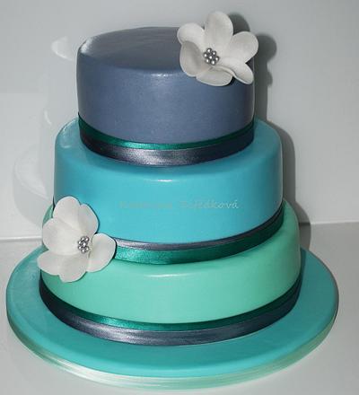 simply blue green grey - Cake by katarina139