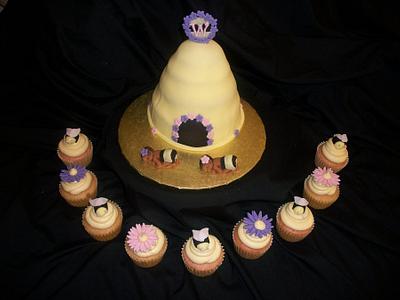 "Babee" Themed Shower for Twin Girls  - Cake by caymancake
