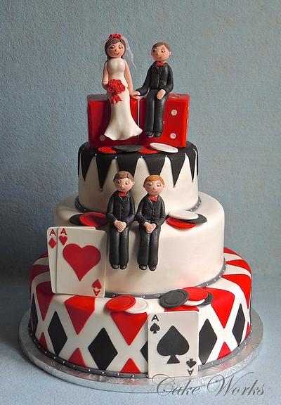 Las Vegas Poker themed wedding - Cake by Alisa Seidling