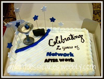 Martini glass anniversary cake - Cake by Jessica Chase Avila