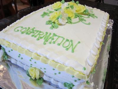 confirmation sheet cake - Cake by Nicky4rn