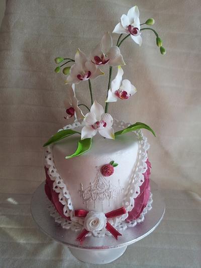 An orchid cake  - Cake by Bistra Dean 