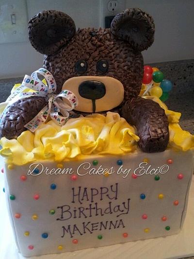 Teddy Bear Birthday gift - Cake by elci
