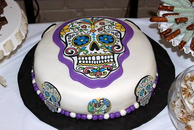 Day of the Dead Groom's Cake - Cake by Covered In Sugar