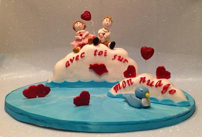St Valentin : " Avec toi sur mon nuage " - Cake by Charlotte's Pastry
