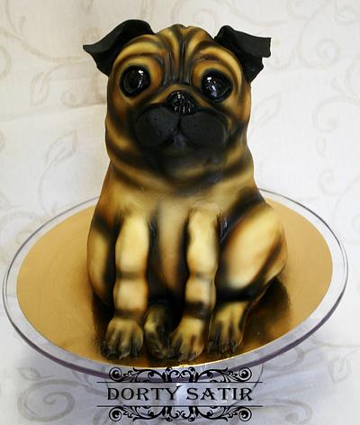Mops - Cake by Cakes by Satir