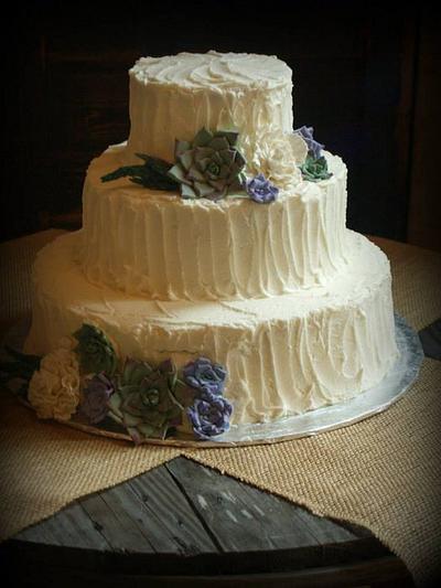 Rustic Wedding Cake - Cake by BeckysSweets
