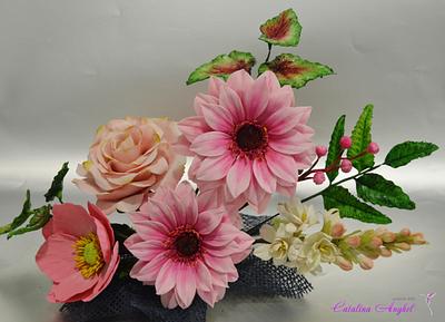 rose spring bouquet - Cake by Catalina Anghel azúcar'arte