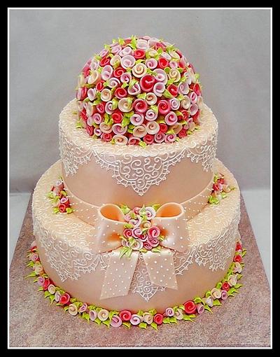 Cake with roses - Cake by The House of Cakes Dubai