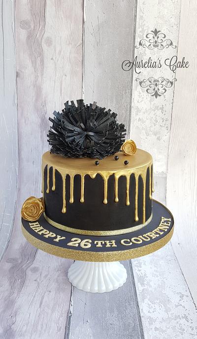 Black drip cake. - Cake by Aurelia's Cake