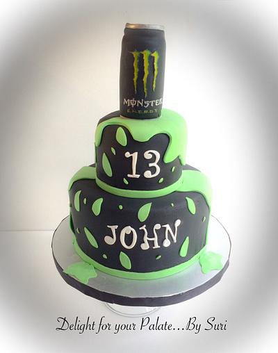 Monster Energy Drink Cake !! - Cake by Delight for your Palate by Suri