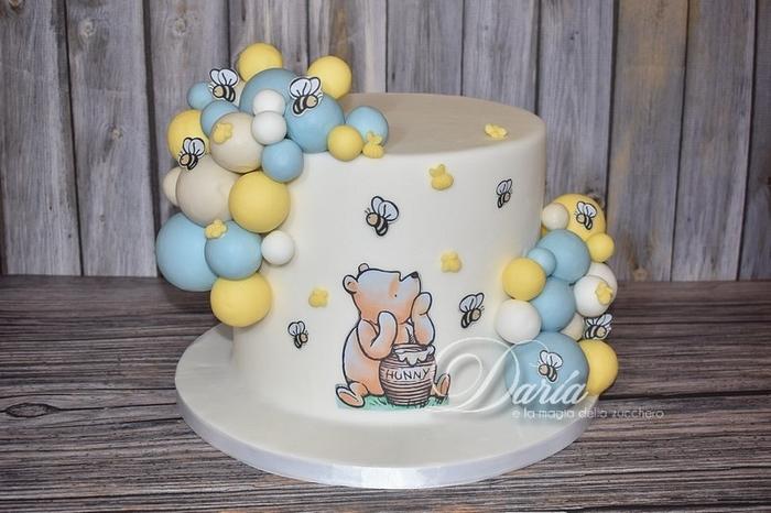 Winnie the Pooh baptism cake