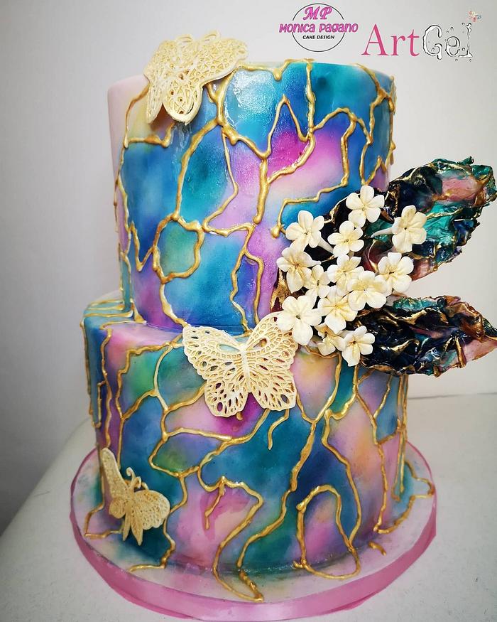 Torta con fiori - Decorated Cake by Monica Pagano - CakesDecor
