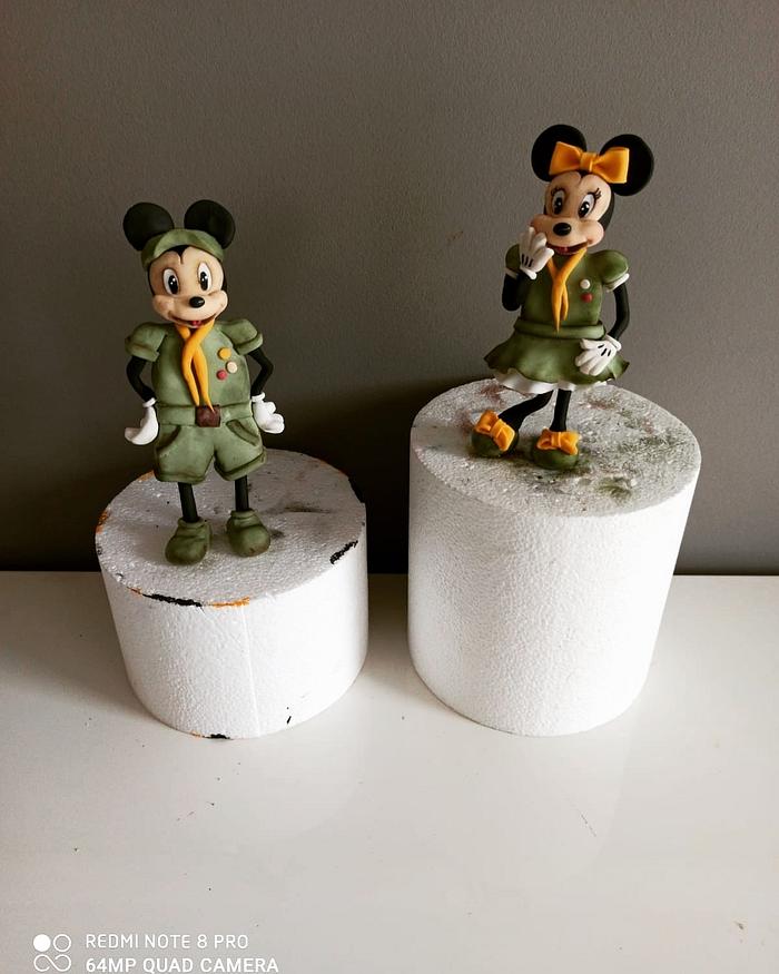 Mickey & Minnie cake toppers
