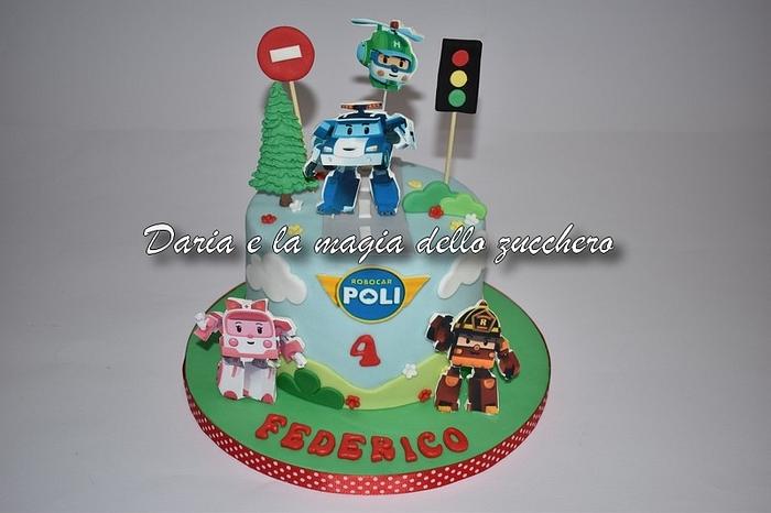 Robocar poli cake