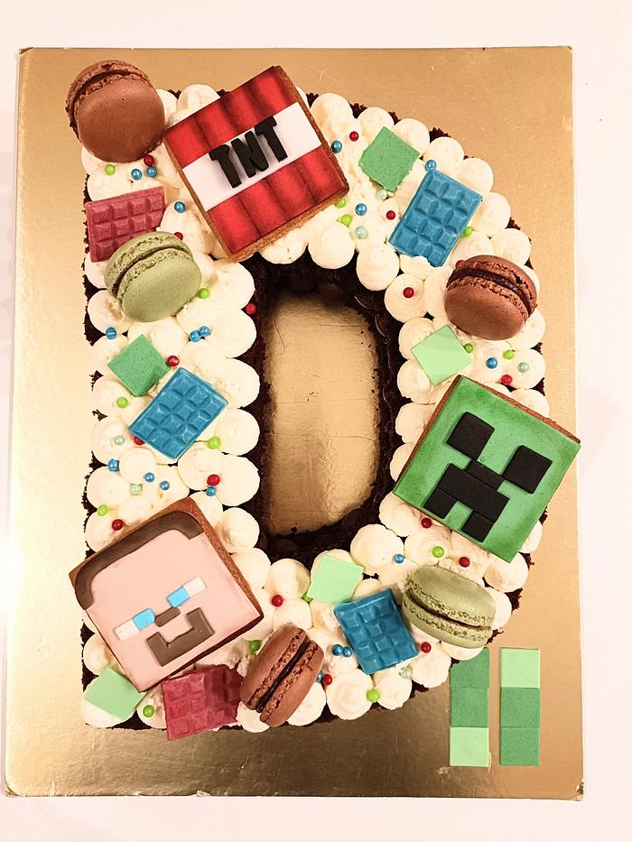 Minecraft birthday cake 