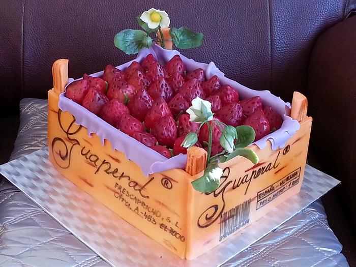 box of strawberries 