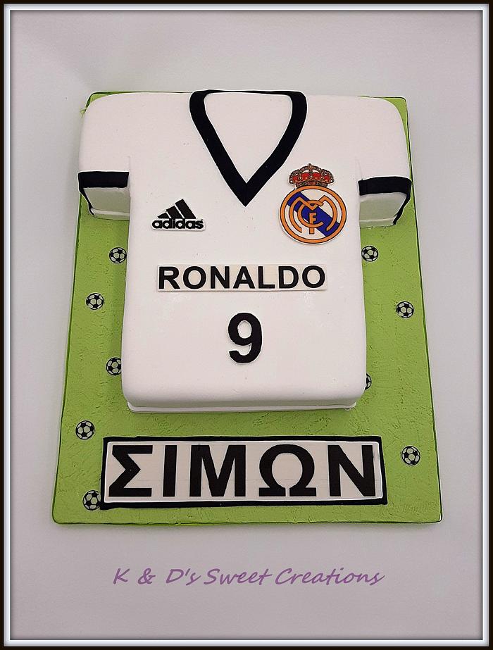 Ronaldo themed birthday cake