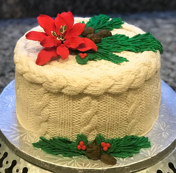 Cable Knit Winter Cake