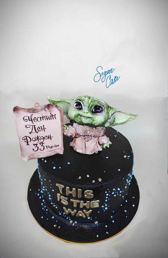 Baby Yoda Cake Topper Star Wars Fondant Cake Topper Edible Baby Yoda Cake  Topper 