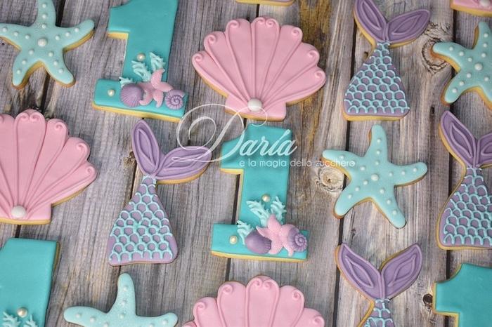 Little Mermaid themed cookies