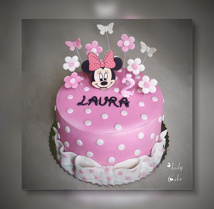 Double Layer 1/4 Sheet Cake - Minnie Mouse – Tiffany's Bakery