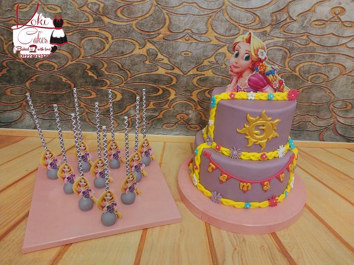"Rapunzel cake & cake pops"