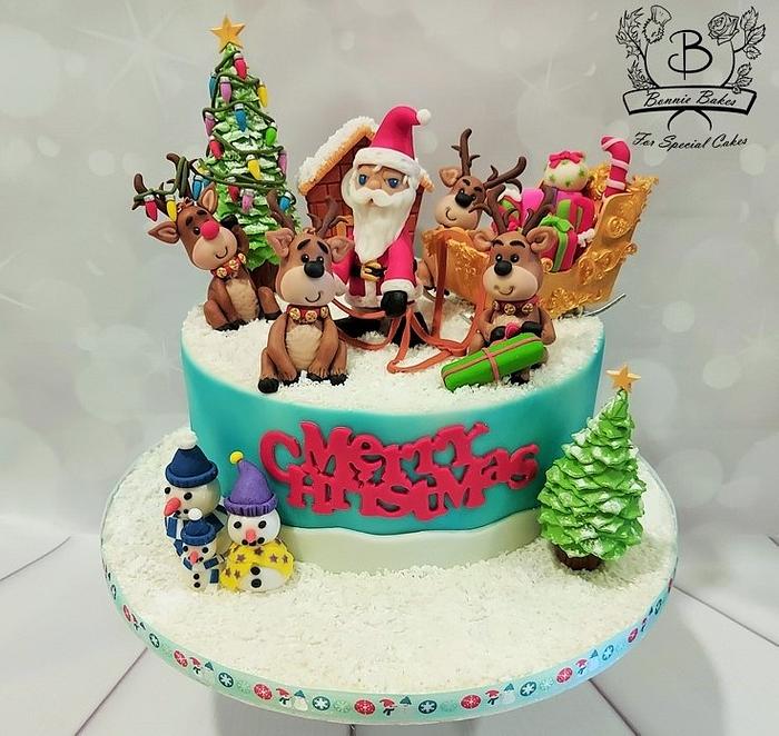 Order Santa Claus Christmas Cake~Onlinecake.in | Santa cake, Christmas cake,  Cake