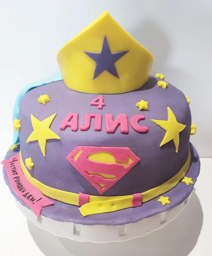 Supergirl birthday cake 