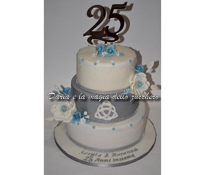  25 years of marriage cake
