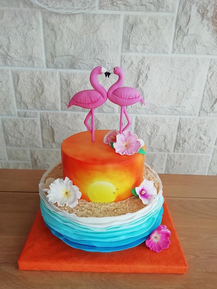 Flamingo Cake