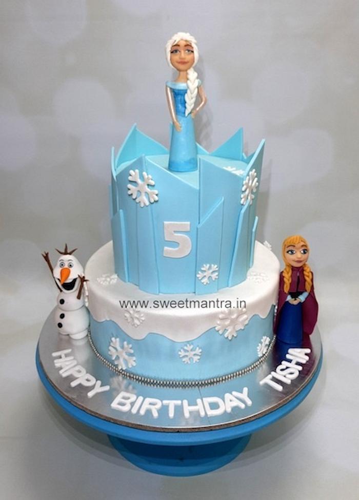 Frozen Themed - Fondant Birthday Cake Recipe - Frozen Cake Ideas