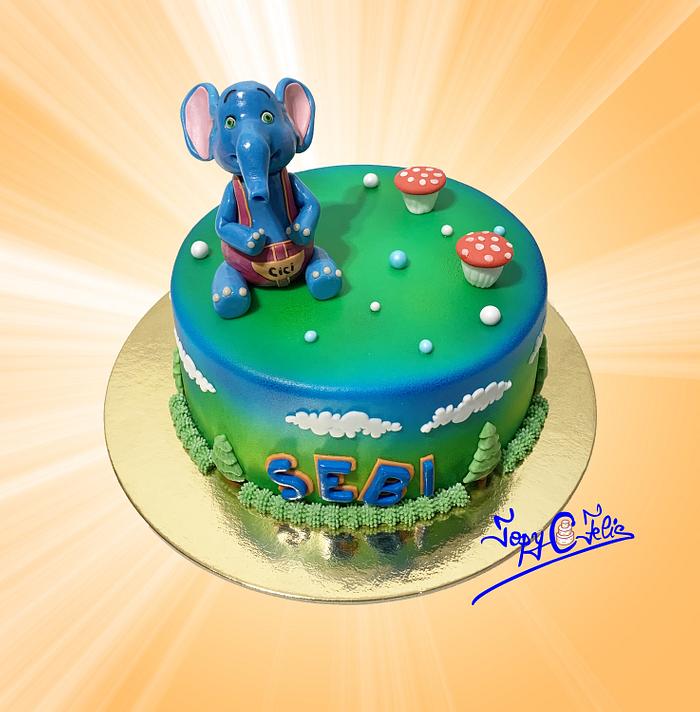 Cake with the elephant Cici