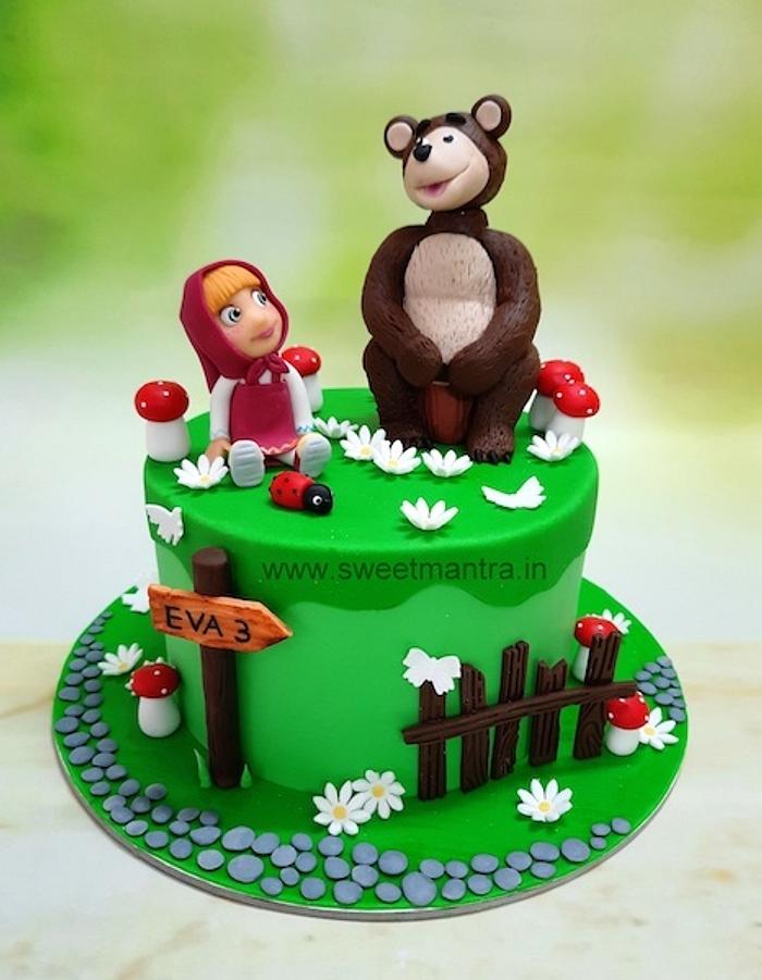 Masha and Bear cake - Decorated Cake by Sweet Mantra - - CakesDecor