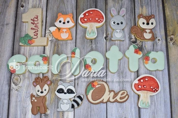 Wood animals cookies