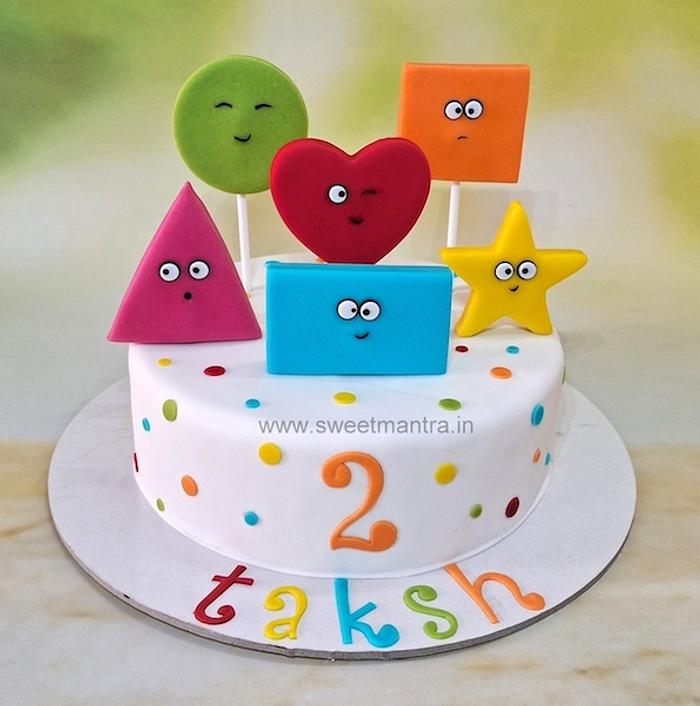Shapes cake for kids birthday