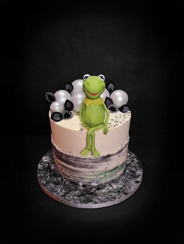 Cake with Kermit for the son