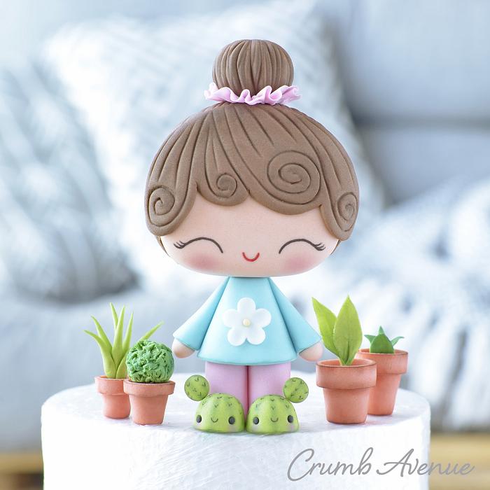Cute Little Gardener Cake Topper