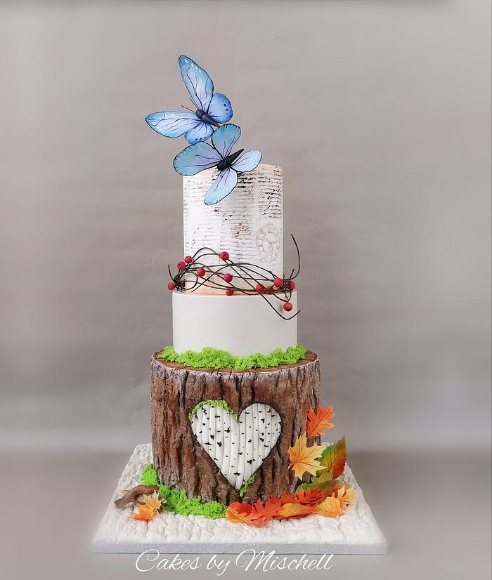 Autumn wedding cake 