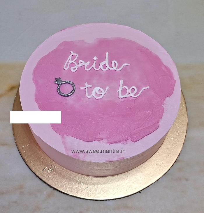 Bride to be cream cake